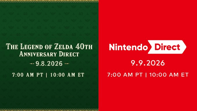 Nintendo anuncia dois Directs na mesma semana, um deles dedicado aos 40 anos de Zelda
